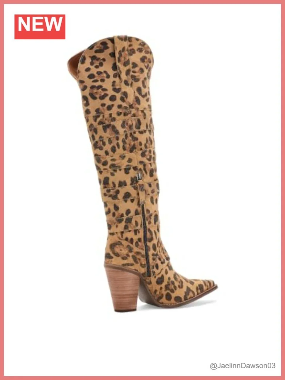 Leather Snip Toe Zippered Over the Knee Boots 3